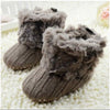 Winter Children Newborn Baby Boots Crochet Knit Fleece