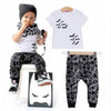 T-shirt Pants Outfits 0 - 24M Children Suit Baby Boy's Clothing Set Bat Print